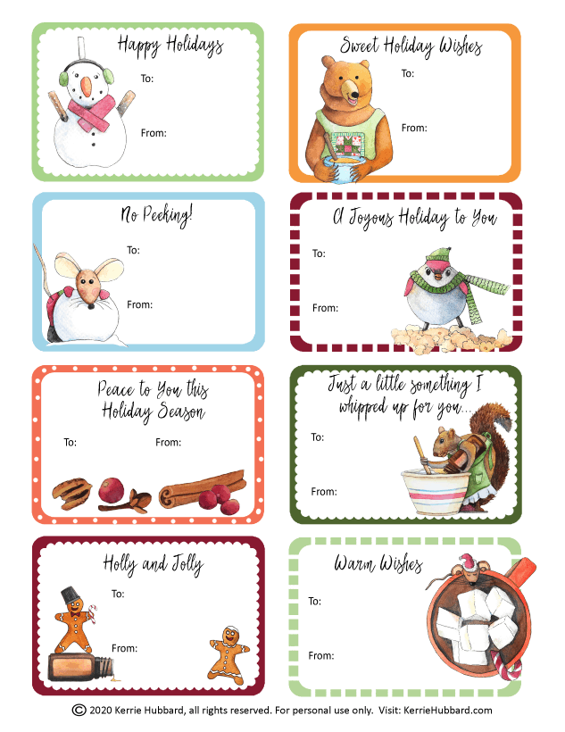 rectangle gift tags