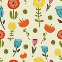 Retro-flowers-tile