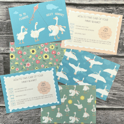 Gift Enclosure Care Instruction Cards